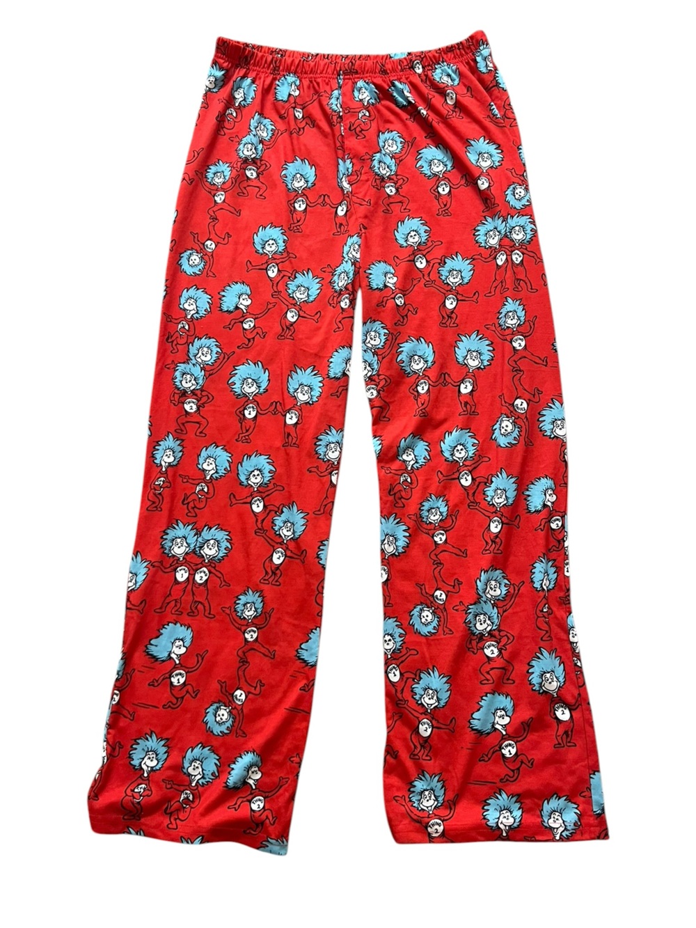 Universal Studios Dr. Seuss Thing 1 & Thing 2 Pajama Pants Red Large